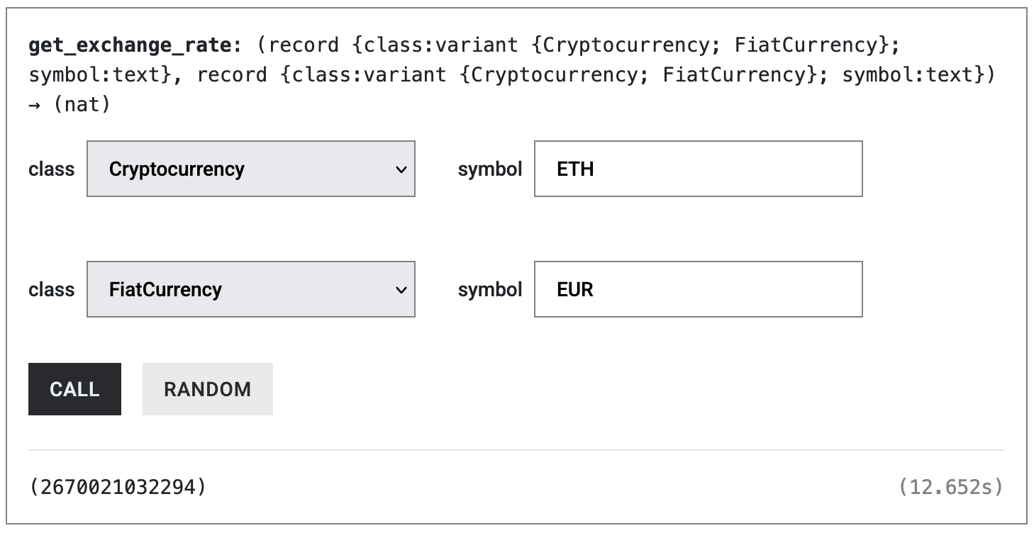 ETH/EUR exchange rate